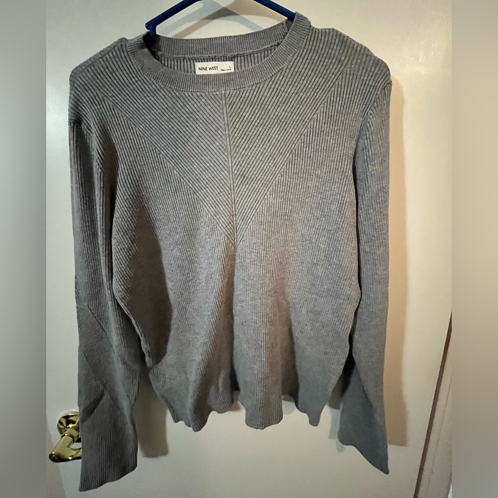 Nine West L women’s Charcoal Crewneck Sweater